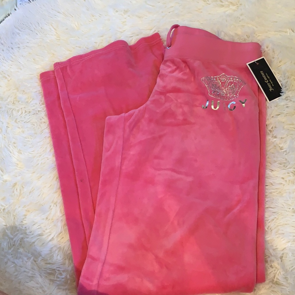 NWT Juicy Couture Bubble Gum Pink Velour Pants